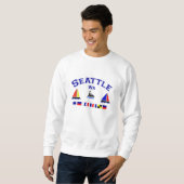 Sweatshirt Drapeaux de signal de Seattle WA (Devant entier)