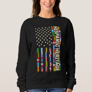 Sweatshirt Drapeaux de tous les pays latinos du mois du patri