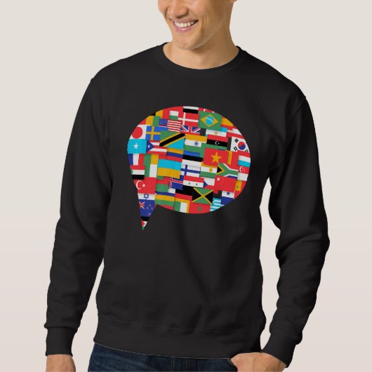 Sweatshirt Drapeaux Des Pays Du Monde International (Devant)