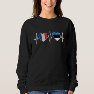Sweatshirt Drapeaux Estoniens De La France Et De L'Estonie