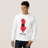 Sweatshirt Drapeaux et pays Albanie (Devant entier)
