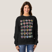 Sweatshirt Drapeaux Internationaux des Pays du (Devant entier)