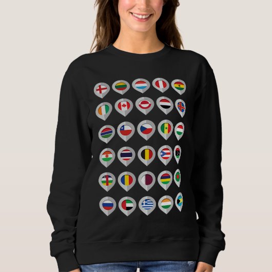 Sweatshirt Drapeaux Internationaux des Pays du (Devant)