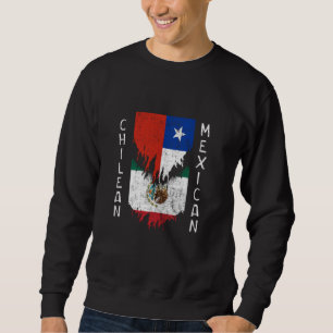 Sweatshirt Drapeaux mexicains chiliens arrachés Chili Mexique