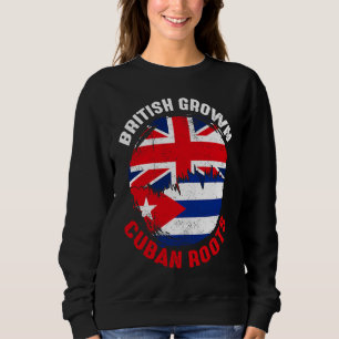 Sweatshirt Drapeaux Vintage pour Hommes de Racines Cubaines N