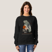 Sweatshirt Dream Big Wise Owl Bird Floral Folklore Embroidere (Devant entier)