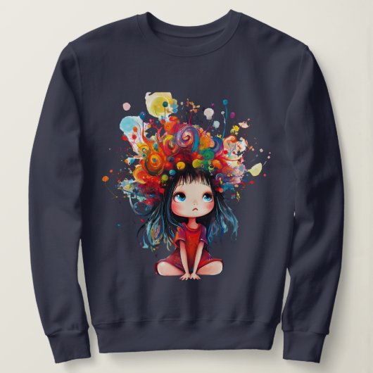 Sweatshirt DreamBloom : Colorez votre esprit (Design devant)