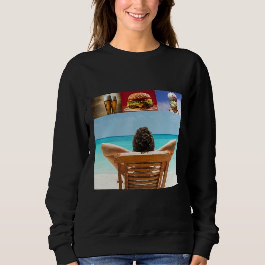 Sweatshirt Dreaming about sleeping on the beach with beer ham (Devant)