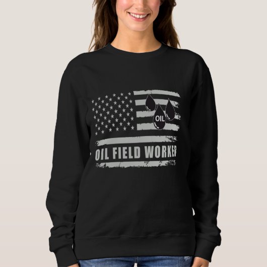 Sweatshirt Drilling Engineer Pumpjack Oil Well for Oil Rig Wo (Devant)