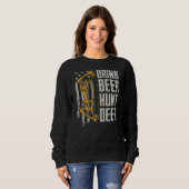 Sweatshirt Drink Beer Hunt Deer Bow Chasse Boisson Archer (Devant entier)