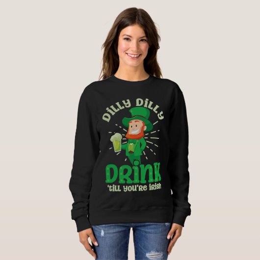 Sweatshirt Drink Until Irish  St Patricks Day (Devant entier)