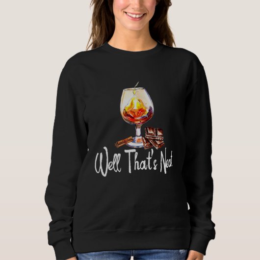 Sweatshirt Drinking Bourbon Wine Mens Womens (Devant)