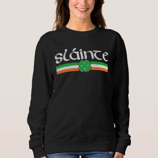 Sweatshirt Drinking Slainte Cheers Good Health Ireland Men Wo (Devant)