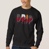 Sweatshirt Drip Dripping Retro Cardinal Red 3s Matching (Devant)