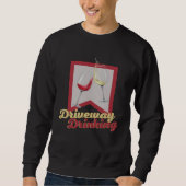 Sweatshirt Driveway Drinking for Social Wine Drinker Outside (Devant)