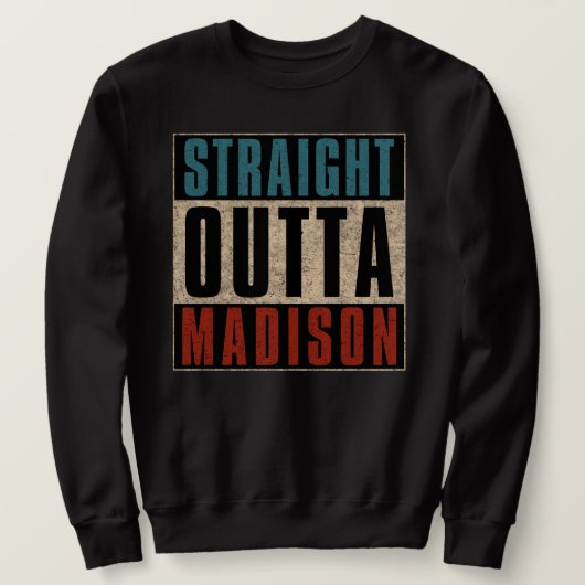 Sweatshirt Droit devant Madison Wisconsin WI (Design devant)