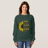 Sweatshirt Droits des femmes Rgb Ginsburg Ruth Bader Sunflowe (Devant entier)