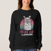 Sweatshirt Drôle adorable Llama 83e cadeau d'anniversaire pou (Devant)