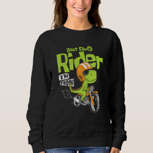 Sweatshirt Drôle Best Dino Rider Motocross Motocross Motorcyc