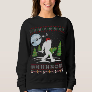 Sweatshirt Drôle Bigfoot Xmas cadeau Santa Hat Ugly Bigfoot C