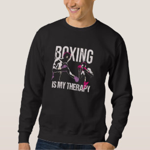 Sweatshirt Drôle Boxer Boxer Coach Player Boxer est ma Thera