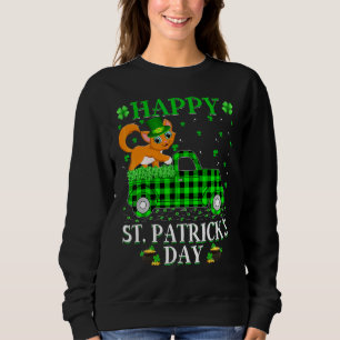 Sweatshirt Drôle Buffalo Plaid Camion Vert Chat St Patrick D