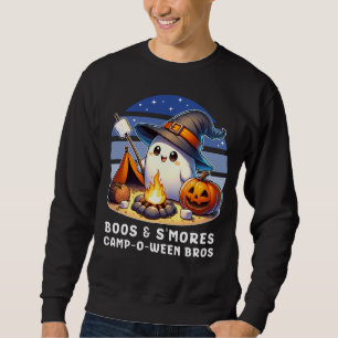 Sweatshirt Drôle Camping Halloween Boos et Smores Ghost