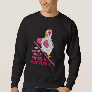 Sweatshirt Drôle Cancer du sein guerrière Survivor Fille Femm
