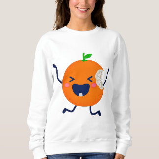 Sweatshirt Drôle Capuche Orange Mordue Danse - Ka Mignon Heur