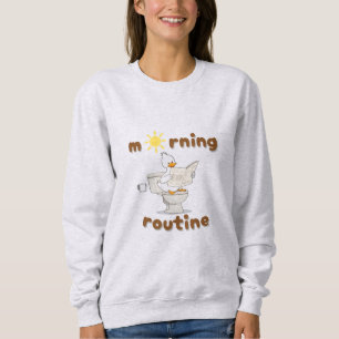 Sweatshirt Drôle Cartoon Duck Lecture Journal