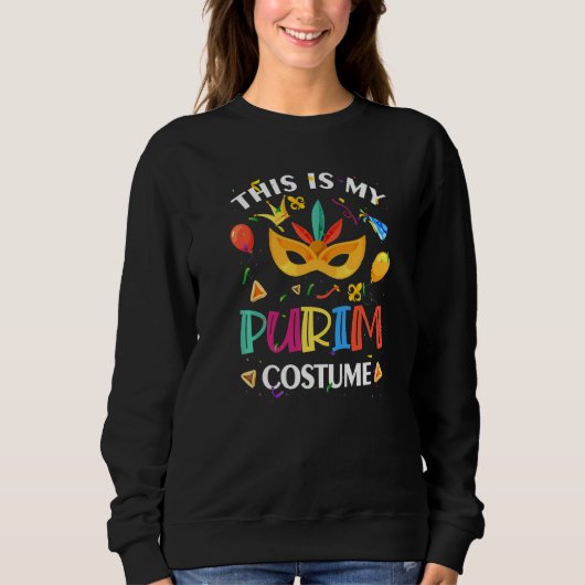 Sweatshirt Drôle Ceci Est Mon Masque De Feu Masque Hamantash (Devant)