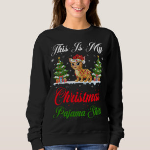 Sweatshirt Drôle C'Est Mon Pajama Noël Bobcat Pajama Noël