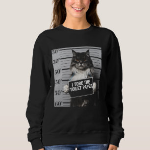 Sweatshirt Drôle Chat I Tore La Toilette Papier Animaux Conce