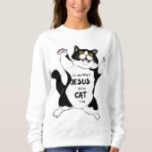 Sweatshirt Drôle chat Tee, Fur Mama Tee, propriétaire du chat (Devant)
