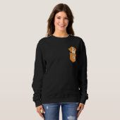 Sweatshirt Drôle Chien Beagle Dans La Poche (Devant entier)