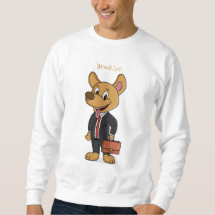 Sweatshirt Drôle chien en costume d'entreprise dessin animé