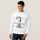 Sweatshirt Drôle Comment jouer des instructions de golf de di (Devant entier)