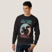 Sweatshirt Drôle Conception d'écureuil pour filles femmes mam (Devant entier)