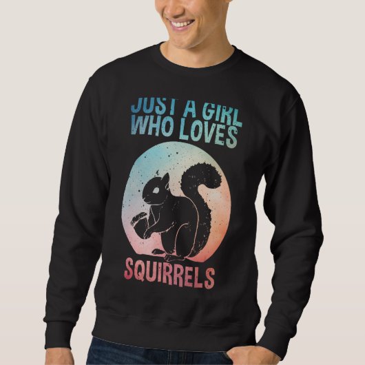 Sweatshirt Drôle Conception d'écureuil pour filles femmes mam (Devant)