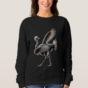 Sweatshirt Drôle Dabbing Ostrich Oiseau Amant Dab Oiseau Oise
