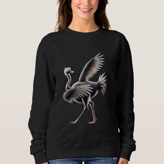 Sweatshirt Drôle Dabbing Ostrich Oiseau Amant Dab Oiseau Oise (Devant)