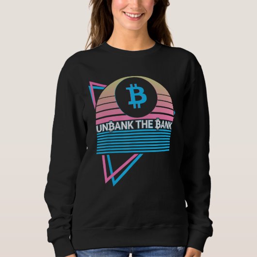 Sweatshirt Drôle de Bitcoin Crypto BTC Cryptomonnaie Débancar (Devant)