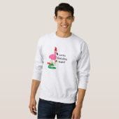 Sweatshirt drôle de Flamant rose de Noël (Devant entier)