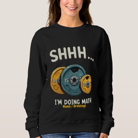Sweatshirt  Drôle de maths musculation entraînement  (Devant)