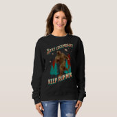 Sweatshirt Drôle de motivation de course de Bigfoot (Devant entier)