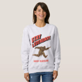 Sweatshirt Drôle de motivation de course de Bigfoot (Devant entier)
