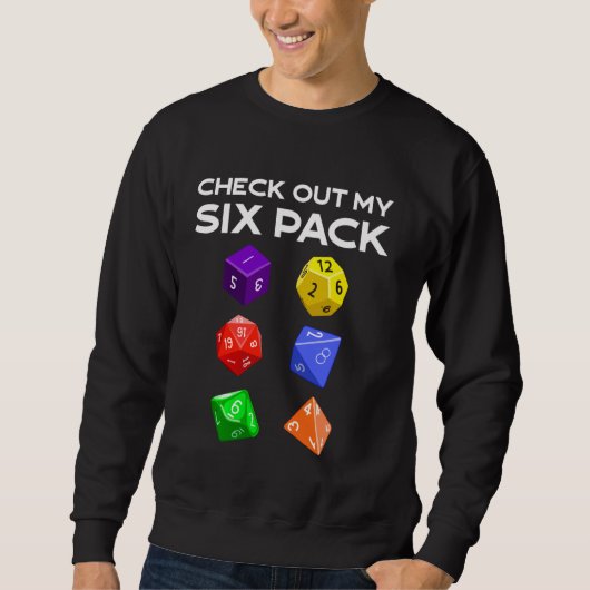 Sweatshirt Drôle Découvrez Mes Six Dus Pack Pour Dragons D20 (Devant)