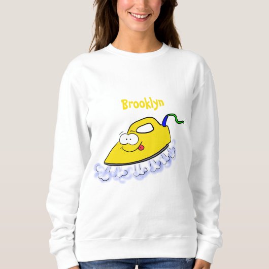 Sweatshirt Drôle dessin animé linge de fer (Devant)