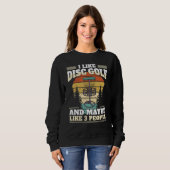 Sweatshirt Drôle Disk Golf Player J'Aime Disk Golf (Devant entier)