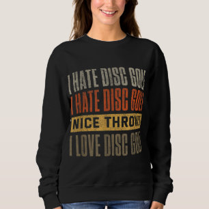 Sweatshirt Drôle Disque Golf Hommes Disque Vintage Disque de